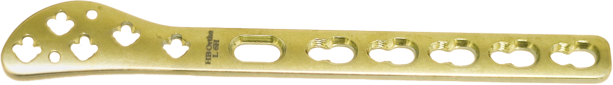 Пластина для дистального відділу малогомілкової кістки блокуюча компресійна, права, ЕЙЧ БІ ОРТО